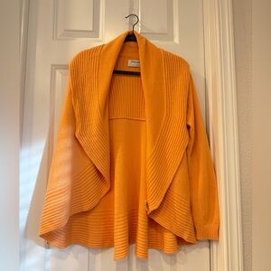 Johnston’s Scotland Orange Cashmere Cardigan Sweater